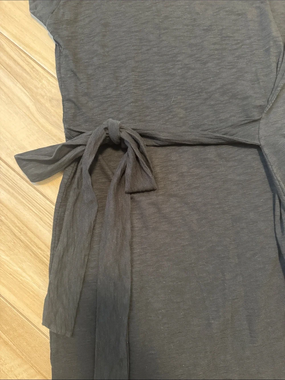 J. Crew Black Short-Sleeve Tie-Waist Mini Dress *NWOT*